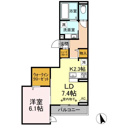 Ｄ−ｒｏｏｍ白萩町（302） 間取り図画像