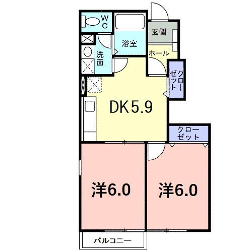 Ｌｏｇｅｍｅｎｔ　Ｓ　Ⅰ（102） 間取り図画像
