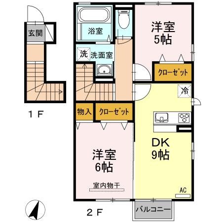 Ｄ−ｒｏｏｍＫ（201） 間取り図画像