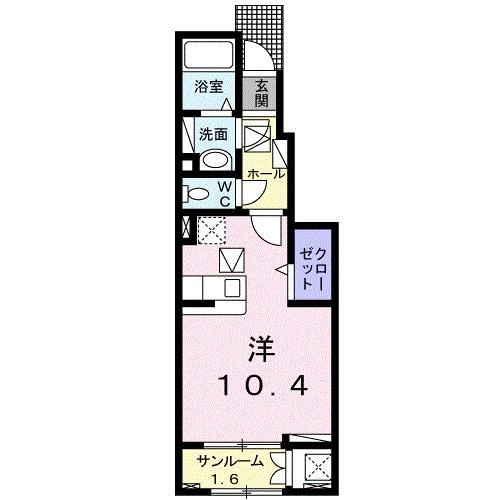 フラワーエンジェルⅡ（104） 間取り図画像