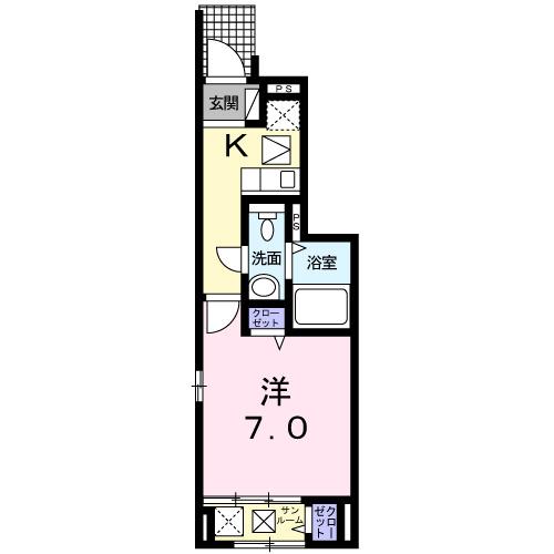 ハーモニー・ヴィラⅡ（102） 間取り図画像