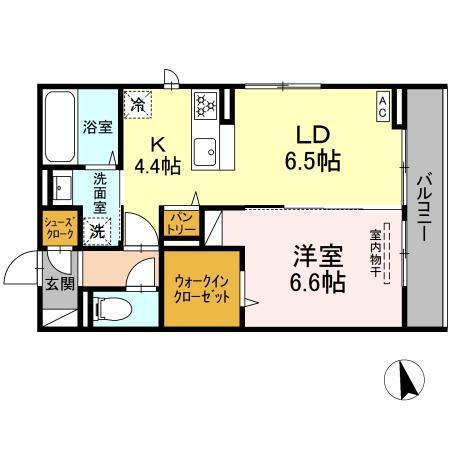 Ｄ−ＲＯＯＭ 仙台泉（301） 間取り図画像