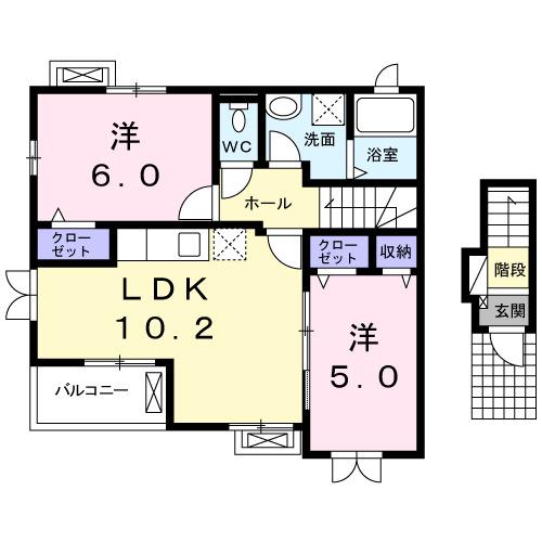 サニー　プレインⅡ（201） 間取り図画像