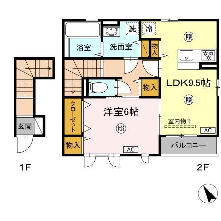 ノーブル鶴ヶ谷（201） 間取り図画像