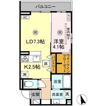 Ｄ−ＲＯＯＭ小田原8丁目Ⅱ（102） 間取り図画像
