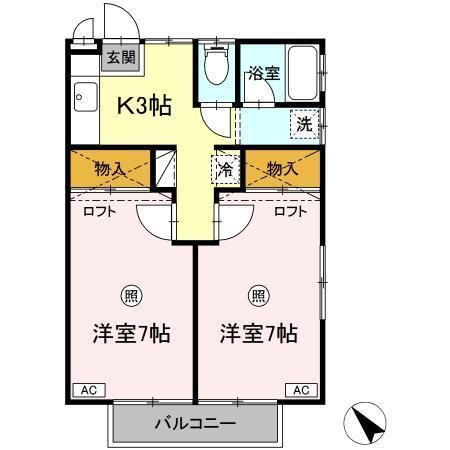 スイートピー国見（101） 間取り図画像