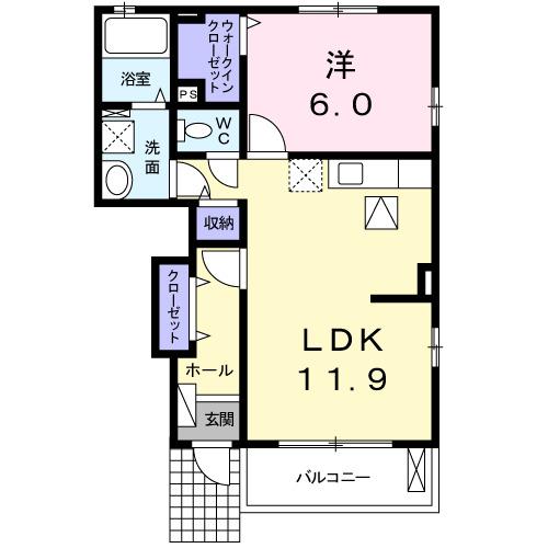 サニーサイドパークⅠ（104） 間取り図画像