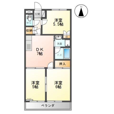コンフォール壱番館 間取り図画像