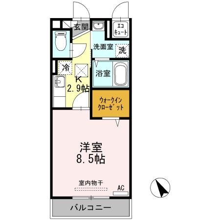 Ｄ−ｒｏｏｍ川内川前丁（103） 間取り図画像