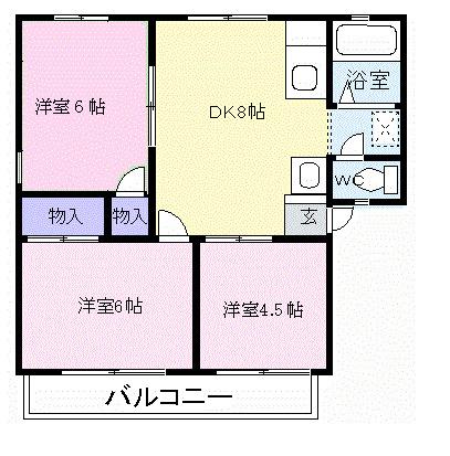 サンライフ柏木Ａ（101） 間取り図画像