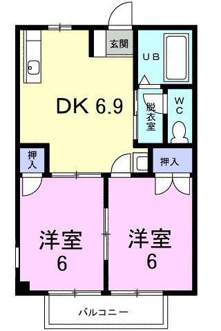 ニューシティ大町Ⅰ（204） 間取り図画像