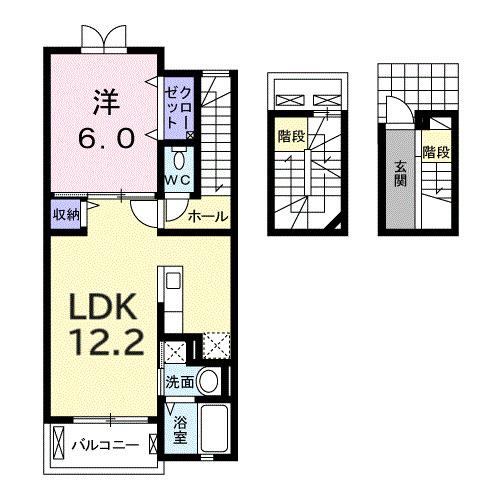 コーポＫ（302） 間取り図画像
