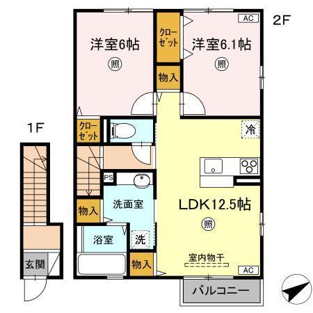 クローバーヒルズ　Ａ（207） 間取り図画像