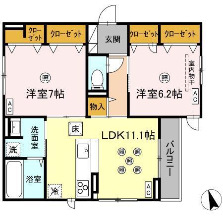Luxe Gracia 成田町（103） 間取り図画像