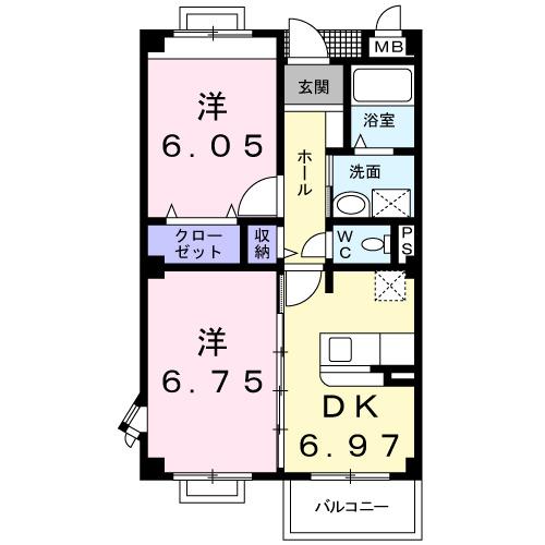 サニーセトル弐号館（204） 間取り図画像