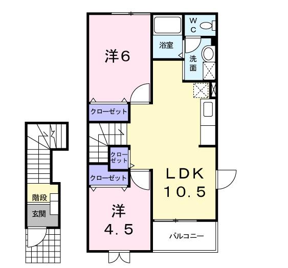 ハイツカトレアⅢ（204） 間取り図画像