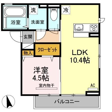 Ｄ−ｒｏｏｍプレミオ木町（301） 間取り図画像