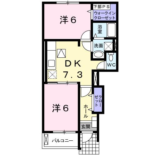 イリーデ　Ⅱ（101） 間取り図画像