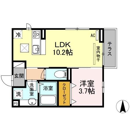 エクセラン　Ｂ（101） 間取り図画像