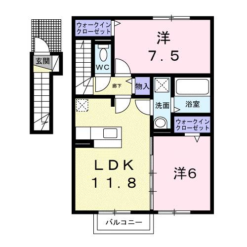 パークス南町（202） 間取り図画像