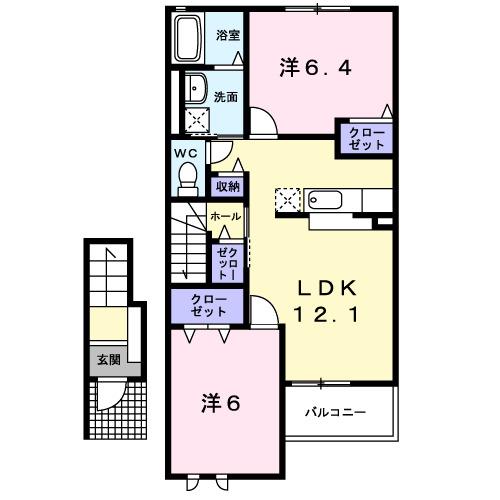 ジュネスⅡ（202） 間取り図画像