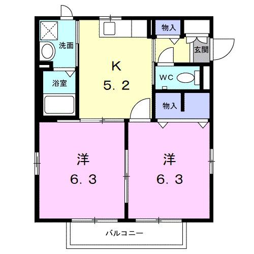 カーサ・ソレアード（202） 間取り図画像