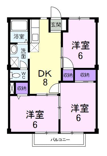 サンシャイン蒲町（202） 間取り図画像