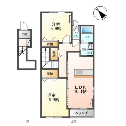 レヴァータⅢ 間取り図画像