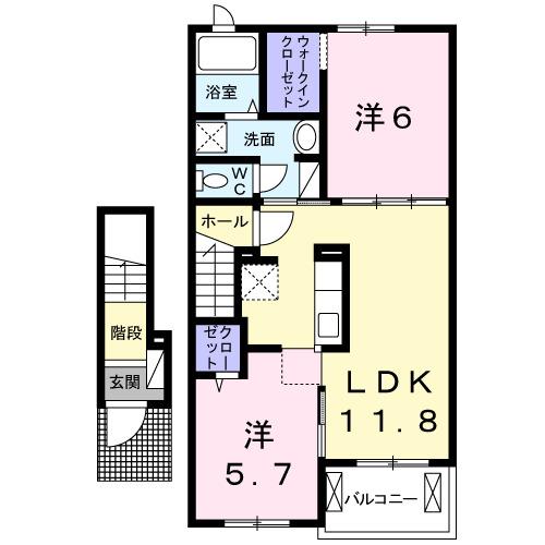 サニーコート大木戸Ａ（203） 間取り図画像