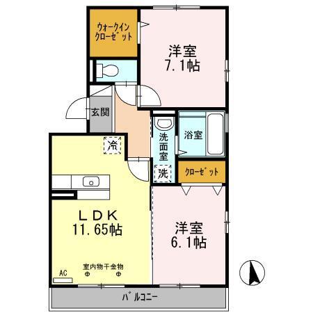 アビタシオン　Ａ（201） 間取り図画像
