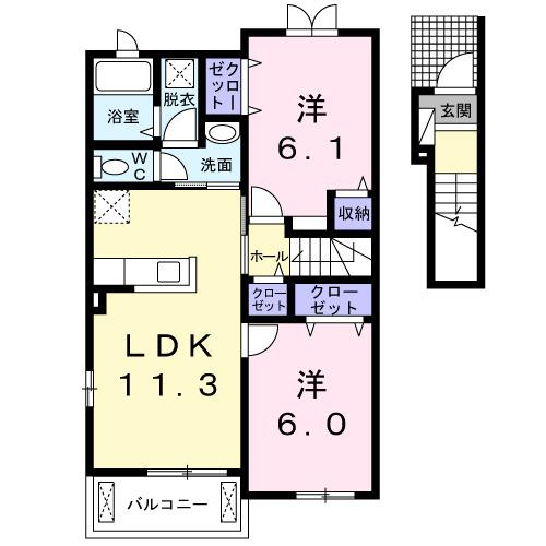 ソレイユ（204） 間取り図画像