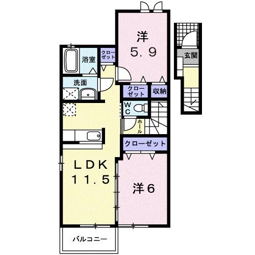 フレ−シュフラン　Ⅰ（202） 間取り図画像