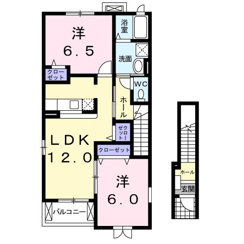 「華」弐番館（205） 間取り図画像