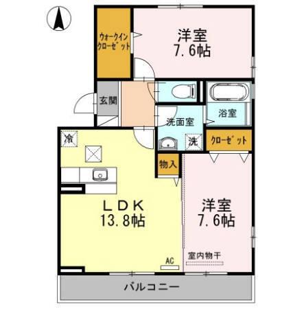 グランビア　Ｃ（101） 間取り図画像