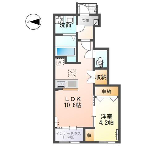 上飯田１丁目新築アパート 間取り図画像