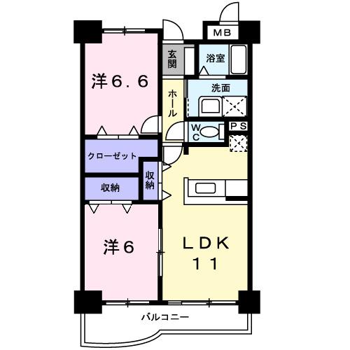 マンション　グランデ　カナバ（203） 間取り図画像