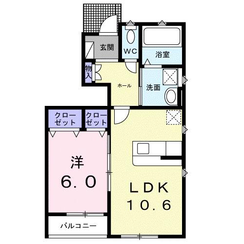 ＡＤＶＡＮＣＥ（1-D） 間取り図画像