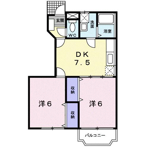 クレストール船迫（102） 間取り図画像