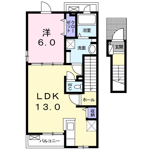 クレセントヒルズ（203） 間取り図画像