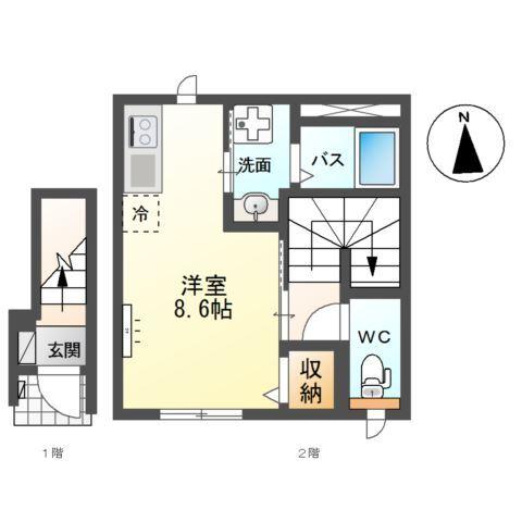 大和町１丁目新築アパート 間取り図画像