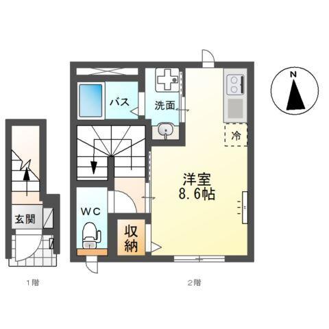 大和町１丁目新築アパート 間取り図画像