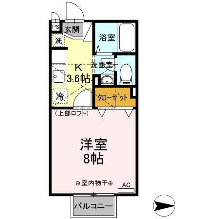 ＡＢＩＴＡＴＯ台原（203） 間取り図画像