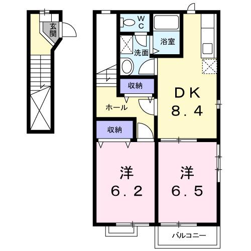 グランヒル西の平（201） 間取り図画像