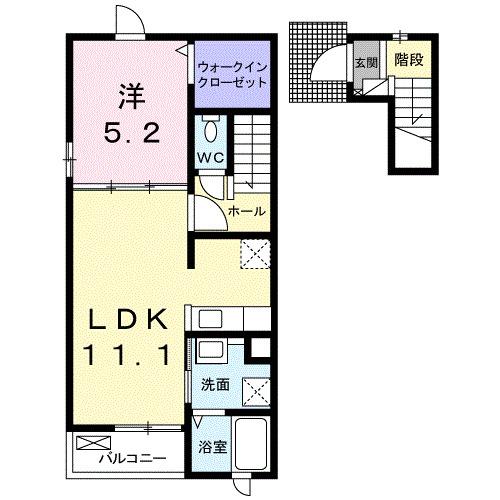 クラージュⅡ（203） 間取り図画像