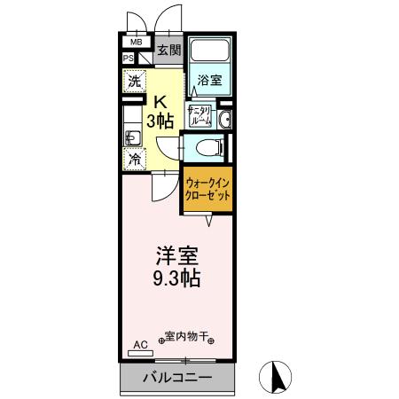 Ｄ−ｒｏｏｍあすと長町　Ⅳ（103） 間取り図画像
