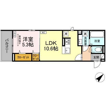 アーバングレイス宮千代1丁目　Ⅰ（302） 間取り図画像