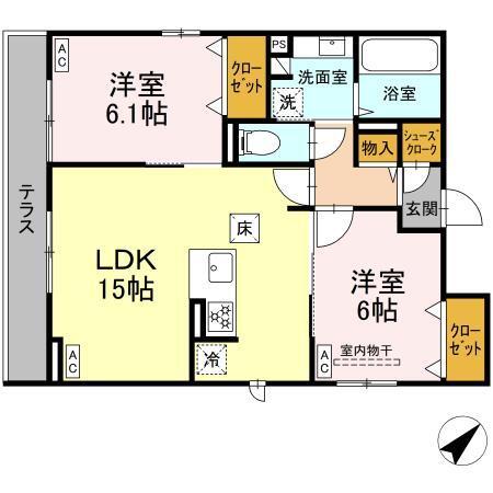 アーバングレイス宮千代1丁目　Ⅱ（103） 間取り図画像