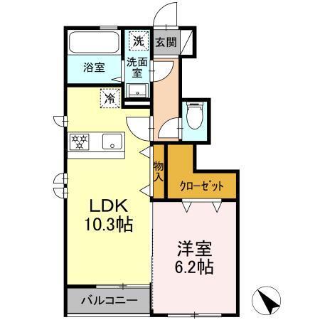 フランネル多賀城（101） 間取り図画像