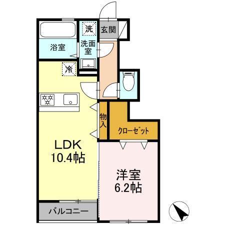 フランネル多賀城（103） 間取り図画像