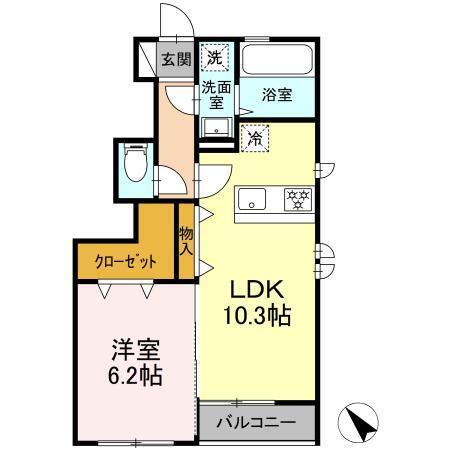 フランネル多賀城（105） 間取り図画像